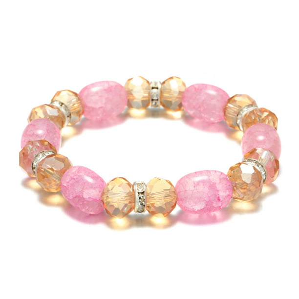 New Elegant 8mm Opal Moonstone Round Gemstone Beads Stretchable Bracelet Jewelry